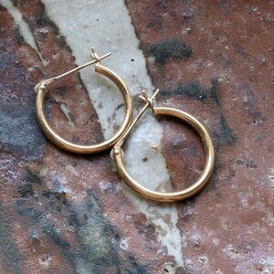 Gold hoop earrings